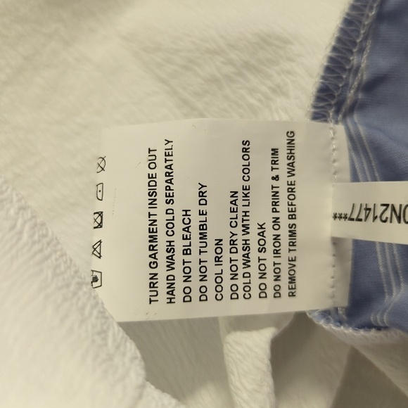 Eighty Twenty 8020 Colorblock Shirt White Blue S Business casual preppy minimal - Picture 8 of 8
